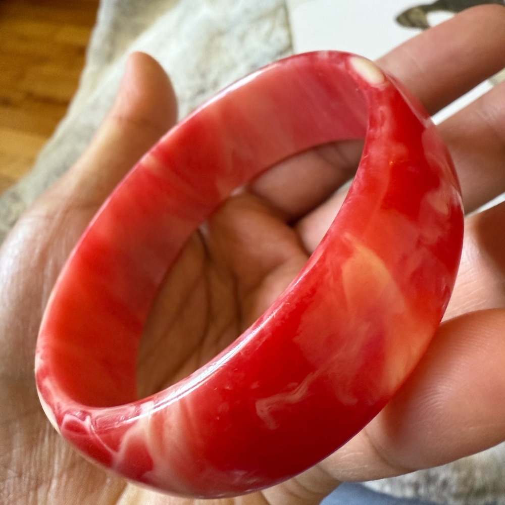 Vintage Elegant Red  Bangle Bracelet